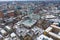 Aerial photo of the town centre of Leeds in West Yorkshire, near the Bridgewater Place apartment building along side the Leeds