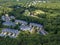 Aerial photo of the townhouse community in the forest