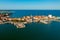 Aerial photo of Umag town, Croatia