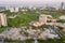 Aerial photo water park construction Turnberry Isle resort Aventura Florida