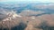 Aerial photograph, ridges and clouds on horizon. Austria