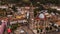 Aerial photographs of the exteriors, details of the Cathedral of Angangueo, Michoacan