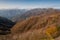 Aerial photography beautiful Mount Nantai and Lake Chuzenji in autumn season, Nikko, Japan