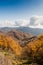 Aerial photography beautiful Mount Nantai and Lake Chuzenji in autumn season, Nikko, Japan