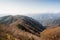 Aerial photography beautiful Mount Nantai and Lake Chuzenji in autumn season, Nikko, Japan