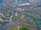 Aerial photography bird-eye view of City viaduct bridge road lan