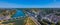 Aerial photography of the castle Amboise, France. Panorama