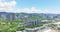 Aerial photography of city buildings skyline and natural scenery in Shenzhen