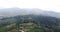 aerial photography of the condition and arrangement of rural residents\\\' residences on the mountain slopes