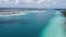 aerial photography with drone over Bacalar, Mexico