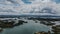 aerial photography with drone, overhead over the Guatape dam