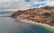 Aerial photography drone point of view of Playa de Las Teresitas