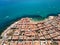 Aerial photography drone point of view Torrevieja resort spanish city from above