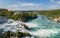 Aerial photography with drone of Rhine Falls with Schloss Laufen castle