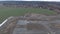 Aerial photography helicopter airstrip near the Dnieper River from a bird`s eye view