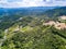 Aerial photography of magnificent scenery of blue sky and green mountains at Kunlun Pass in Nanning, Guangxi, China