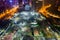 Aerial photography of the modern building skyline night view of Chengdu, China.