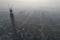 Aerial photography of the modern building skyline night view of Chengdu, China.