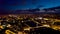 Aerial photography of Nantes city at night