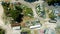 Aerial photography of rusted cars in a scrapyard