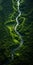 Aerial Photography Of A Serene River In A Green Valley