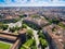 Aerial photography view of Sforza castello castle in Milan city