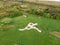 Aerial picture from a golf place in Hungary near the Lake Balaton