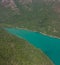 An aerial picture of an inlet in Whitsundays in Australia