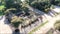 Aerial picture of a rose garden at a park