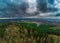 Aerial picture of the viewpoint Hohe Bracht in the region Sauerland in Germany