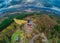 Aerial picture of the viewpoint Hohe Bracht in the region Sauerland in Germany