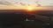 Aerial plane view nature scenery countryside sunset
