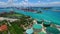 Aerial Port Miami and Fisher Island