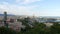 Aerial Port Vell, yacht marina, old town cityscape panorama, Barcelona