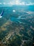 Aerial portrait of a natural landscape