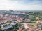 Aerial of Prague Mala Strana and Prague Castle