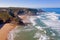 Aerial from Praia Odeceixe on the west coast in Portugal
