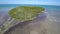 Aerial private island Florida Keys 4k