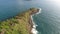 Aerial: Promthep Cape. Popular touristic place at Phuket Island, Thailand. 4K.