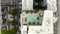 Aerial pull out rooftop swimming pool Flagler Village Fort Lauderdale FL USA