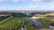 Aerial pull out shot Miramar Regional Park Broward Florida