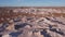 aerial pullback clip of opal mine tailings at coober pedy