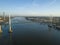 Aerial of QEII Bridge looking west