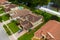 Aerial real estate photo single family homes