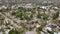Aerial of residential suburbia neighbourhood with houses roads, Pasadena