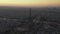 AERIAL: Reverse Drone Flight from Eiffel Tower, Tour Eiffel in Paris, France with view on Seine River and Beautiful