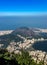 Aerial Rio de Janeiro with cerro pan de azucar and ocean