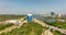 Aerial rising video Orange Beach Alabama water tower