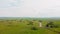 Aerial rising view over Shiraki military airfield base