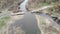 AERIAL. The river overflowed, flooded the pontoon bridge.1